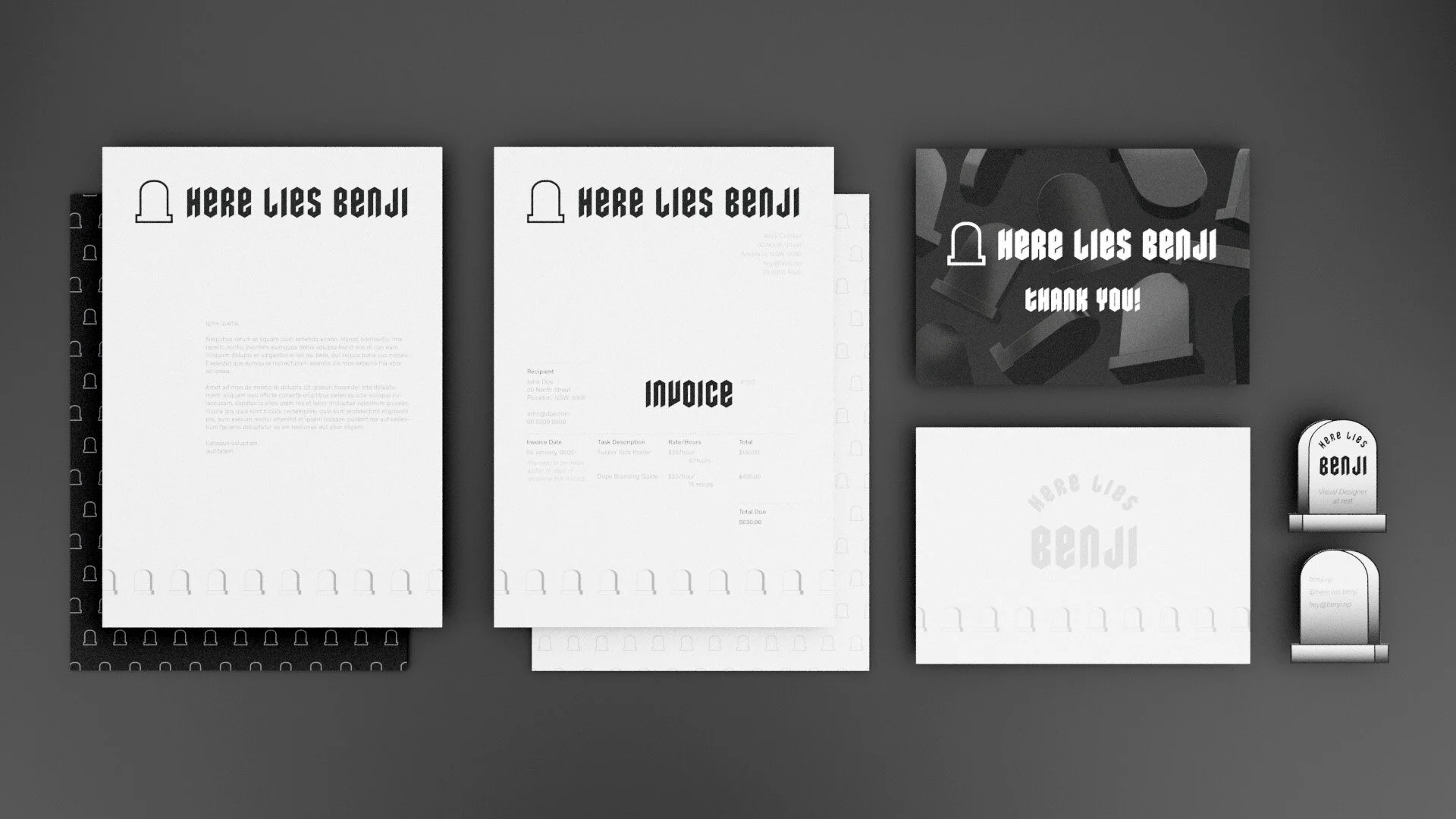 Above, below: Freelance Branding Suite